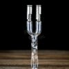3D Double Barrel Glass VapCap Stem W/Mouthpiece